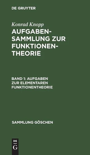Aufgaben Zur Elementaren Funktionentheorie