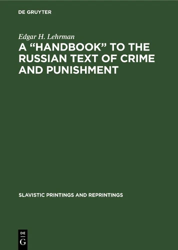 “Handbook” to the Russian Text of Crime and Punishment